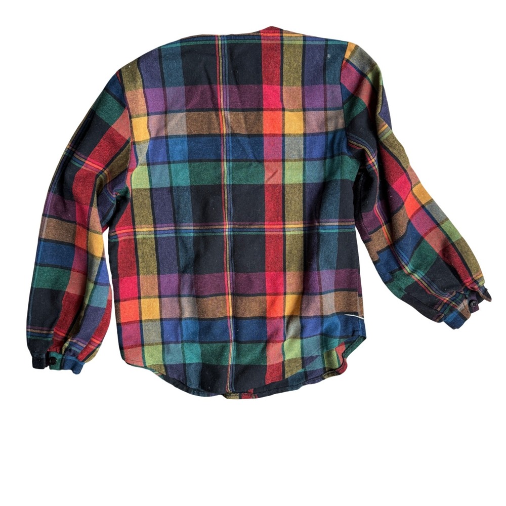 Vintage plaid blouse button front - Picture 3 of 4